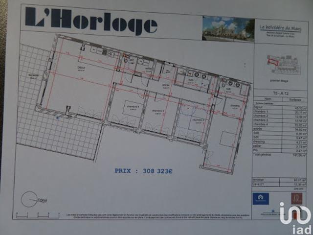 Vente Appartement 5 pièces 141 m2 Le Mans