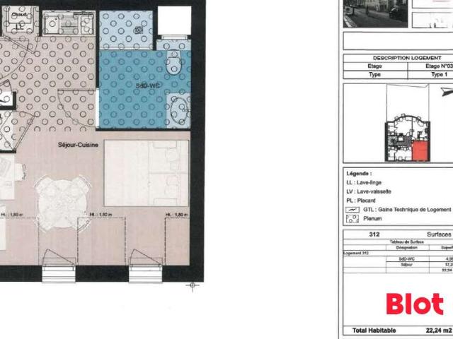 Vente appartement 1 pièce Rennes Centre Ville 35
