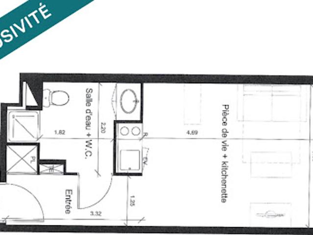 Vente Appartement 1 pièce 27 m2 Lormont