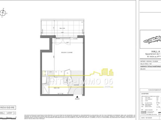 Vente Appartement 1 pièce 27 m2 Saint Laurent du Var
