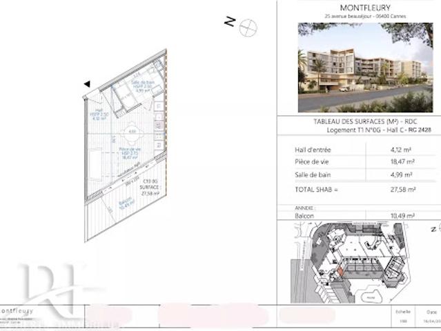 Vente Appartement 1 pièce 27.58 m2 Cannes