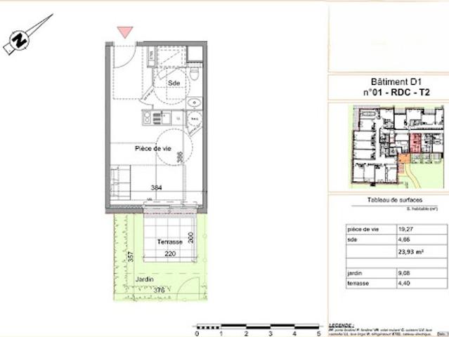 Vente Appartement 1 pièce 23 m2 Bois Guillaume