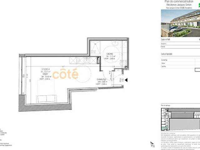 Vente Appartement 1 pièce 32.21 m2 Avranches