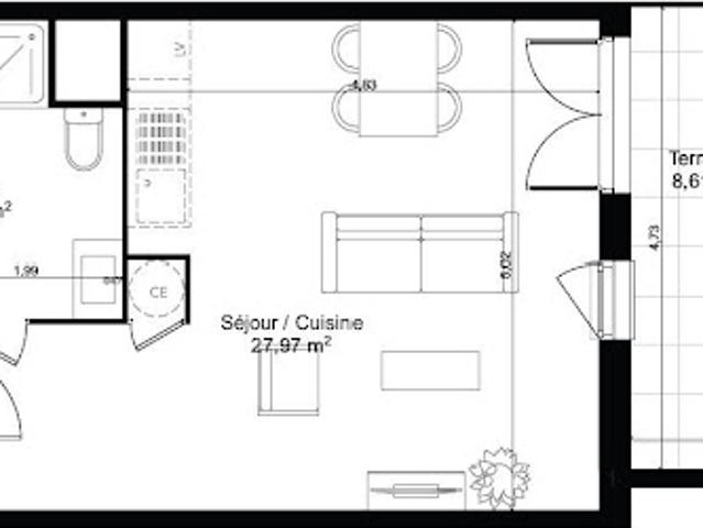 Vente Appartement 1 pièce 33.5 m2 Oraison