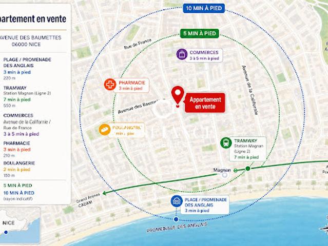 Vente Appartement 1 pièce 44 m2 Nice