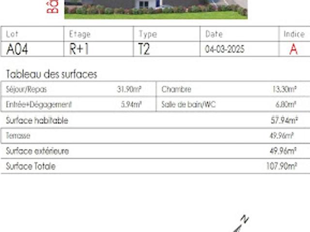 Vente Appartement 1 pièce 57.94 m2 Mont Saint Martin