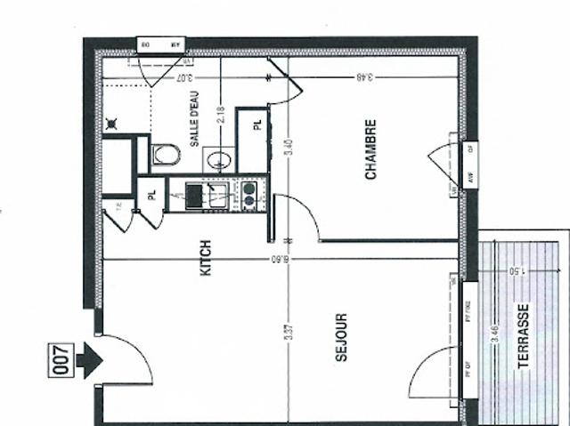Vente Appartement 2 pièces 43.34 m2 Guidel