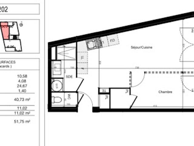 Vente Appartement 2 pièces 40.73 m2 Castelnau le Lez