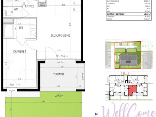 Vente Appartement 2 pièces 42 m2 Albens