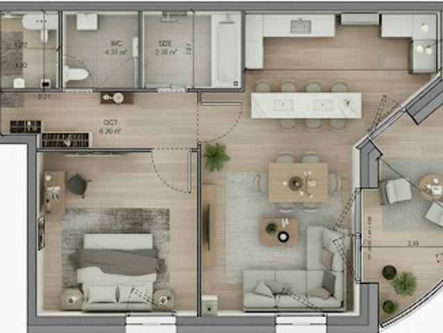 Vente Appartement 2 pièces 42 m2 Rennes