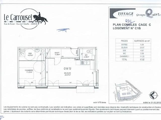 Vente Appartement 2 pièces 47 m2 Amiens