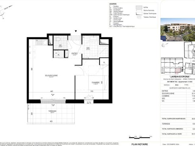 Vente Appartement 2 pièces 44.05 m2 Pornichet