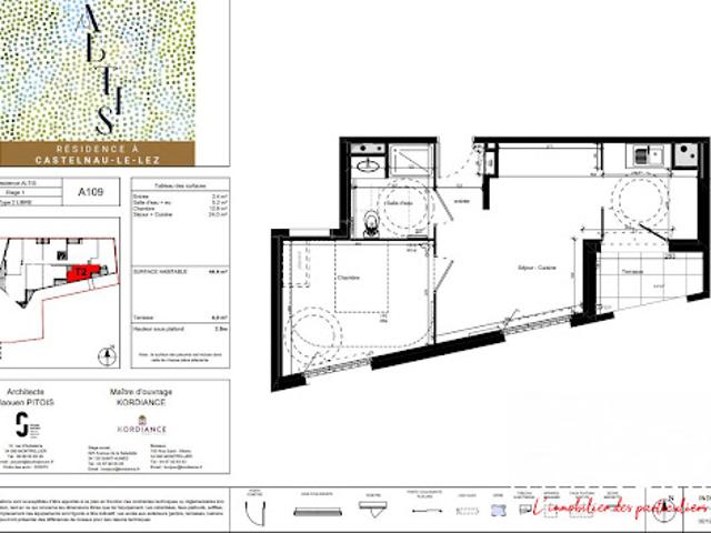 Vente Appartement 2 pièces 45 m2 Castelnau le Lez