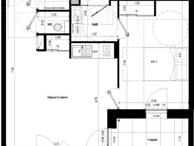 Vente Appartement 2 pièces 45.59 m2 Saint Jacques de la Lande