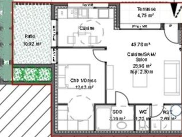 Vente Appartement 2 pièces 45 m2 Caveirac