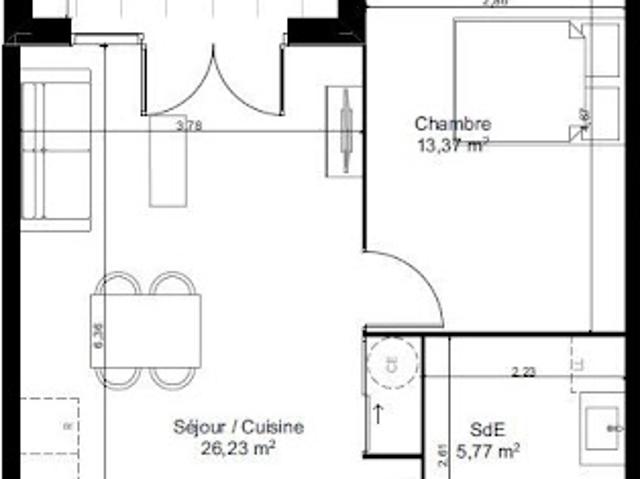 Vente Appartement 2 pièces 46.57 m2 Oraison