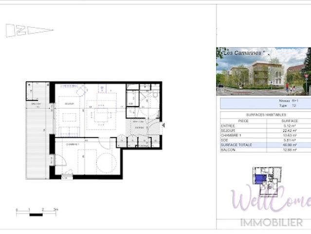 Vente Appartement 2 pièces 46 m2 Annecy