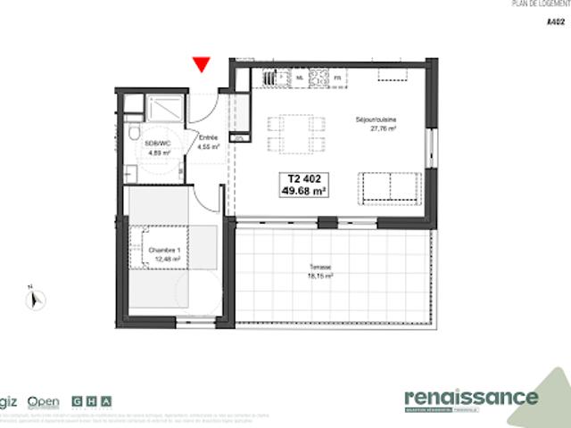 Vente Appartement 2 pièces 49.68 m2 Thionville