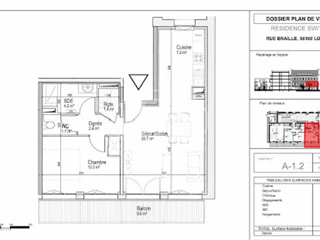 Vente Appartement 2 pièces 49.6 m2 Lorient