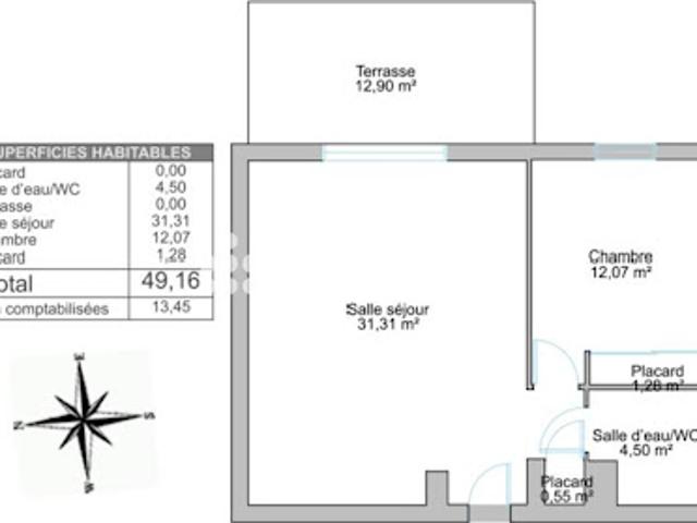 Vente Appartement 2 pièces 50 m2 Bastia