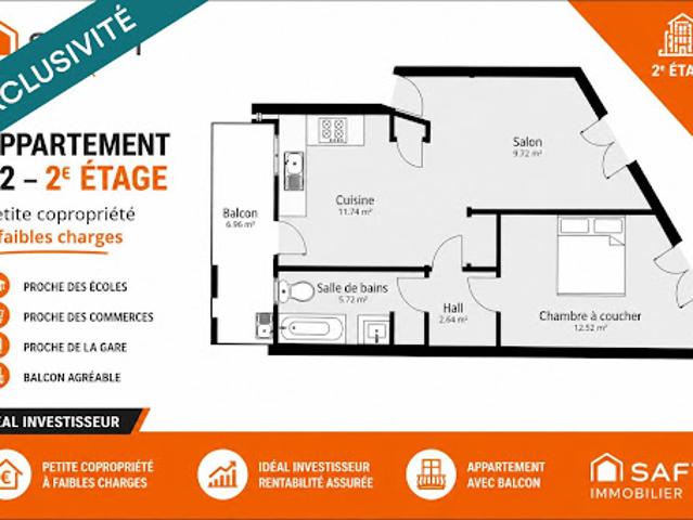 Vente Appartement 2 pièces 50 m2 Perpignan