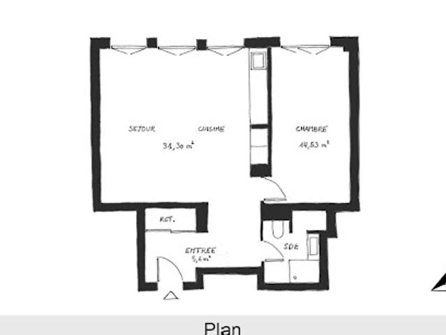 Vente Appartement 2 pièces 57.28 m2 Lyon 7ème
