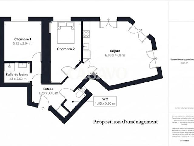 Vente Appartement 2 pièces 55.93 m2 Paris 18ème