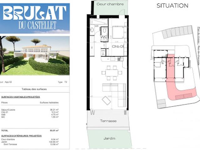 Vente Appartement 2 pièces 55 m2 Le Castellet