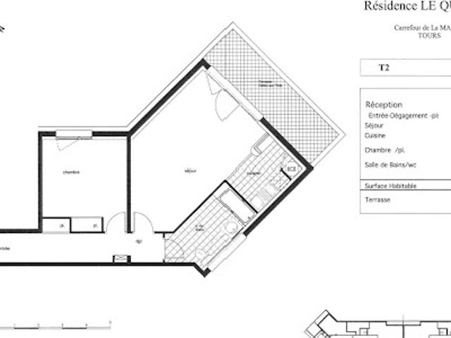 Vente Appartement 2 pièces 57 m2 Tours