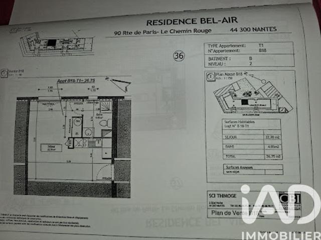 Vente Appartement 1 pièce 26 m2 Nantes