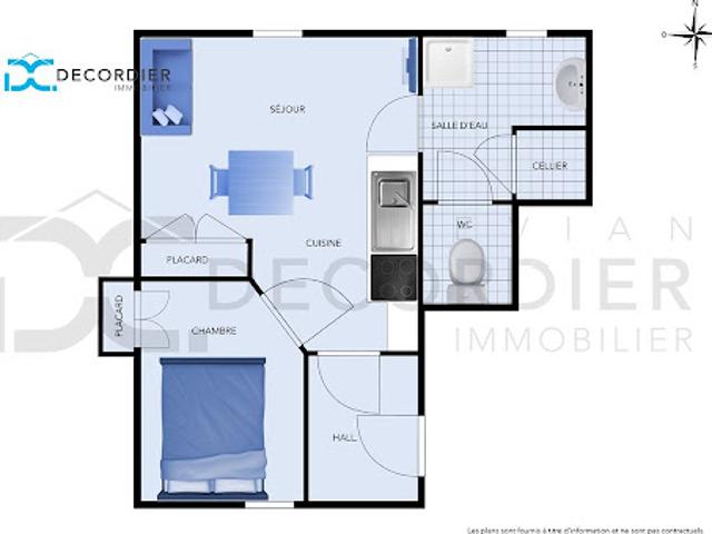 Vente Appartement 2 pièces 32.86 m2 Meillerie