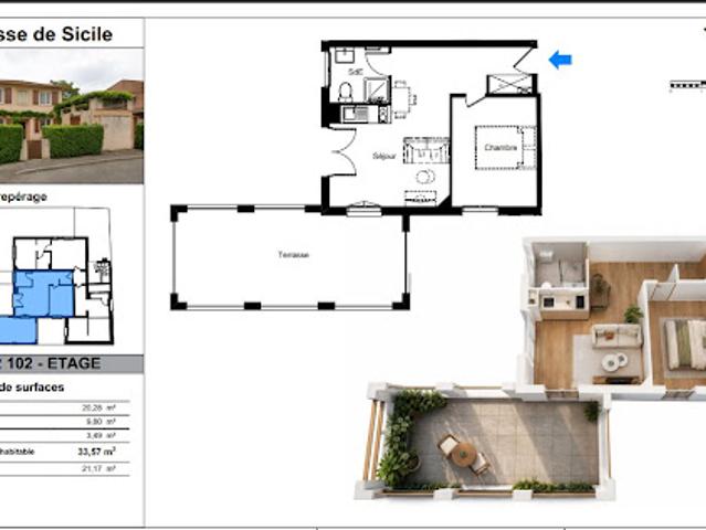 Vente Appartement 2 pièces 34 m2 Toulouse