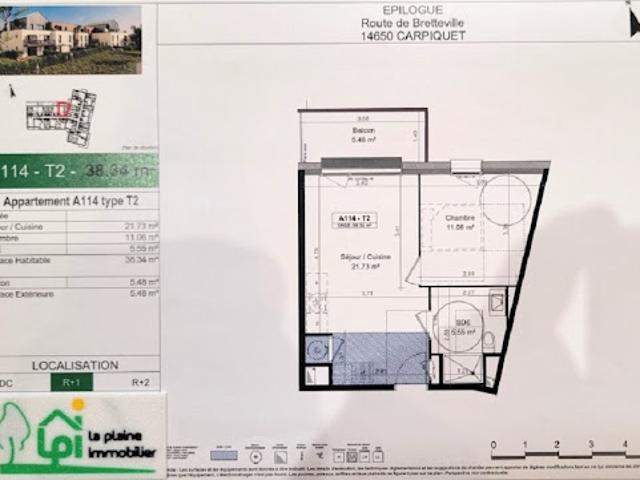 Vente Appartement 2 pièces 38.3 m2 Carpiquet