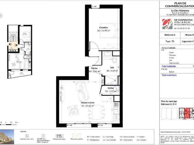 Vente appartement 2 pièces Auberville la Campagne 76
