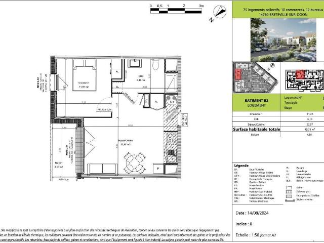 Vente appartement 2 pièces Bretteville sur Odon 14