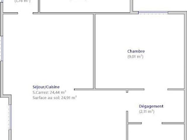Vente Appartement 3 pièces 47.52 m2 Paris 18ème