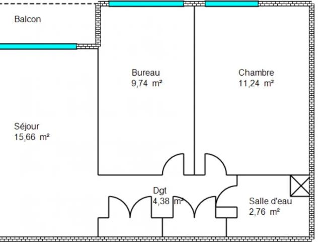 Vente Appartement 3 pièces