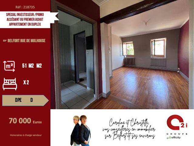 Vente Appartement 3 pièces 50.95 m2 Belfort