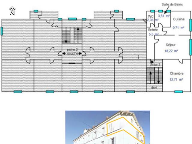 Vente Appartement 3 pièces 51.68 m2 Lons le Saunier