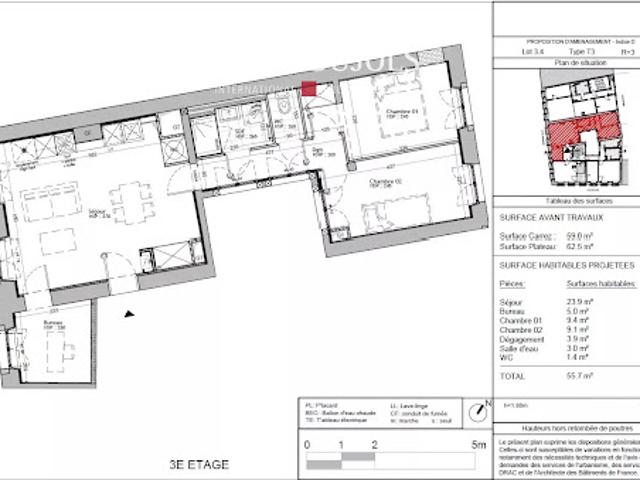 Vente Appartement 3 pièces 74.2 m2 Strasbourg