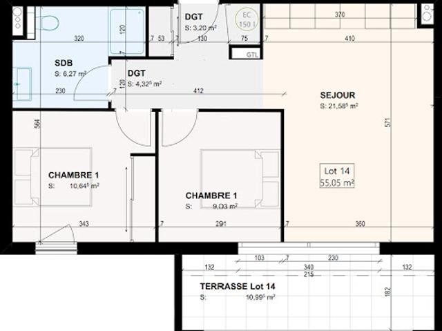 Vente Appartement 3 pièces 55 m2 Zonza