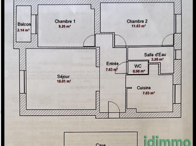 Vente Appartement 3 pièces 56.64 m2 Lyon 8ème