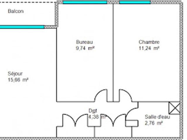 Vente Appartement 3 pièces 56 m2 Limoges