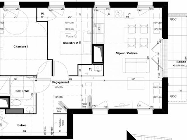 Vente Appartement 3 pièces 58.77 m2 Chateaubourg
