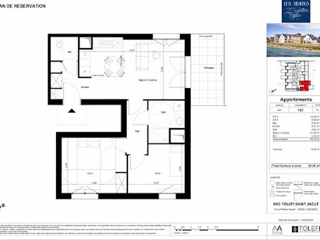 Vente Appartement 3 pièces 58.1 m2 Saint Jacut de la Mer