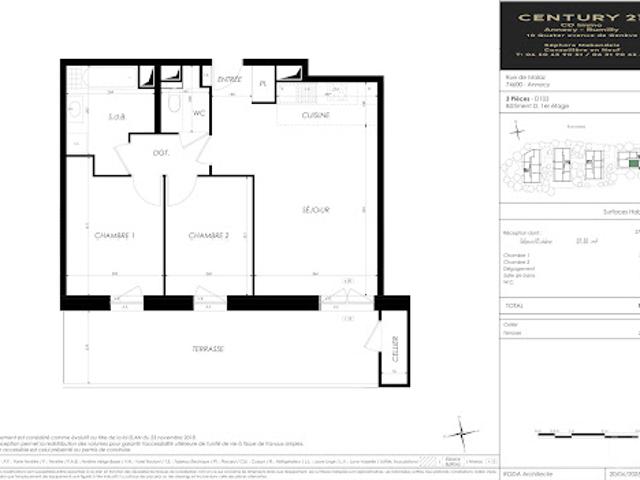 Vente Appartement 3 pièces 59.24 m2 Seynod