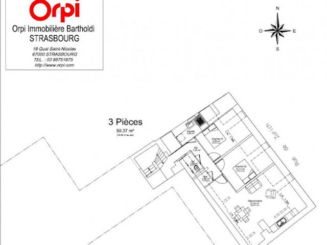 Vente Appartement 3 pièces 138 m2 Strasbourg