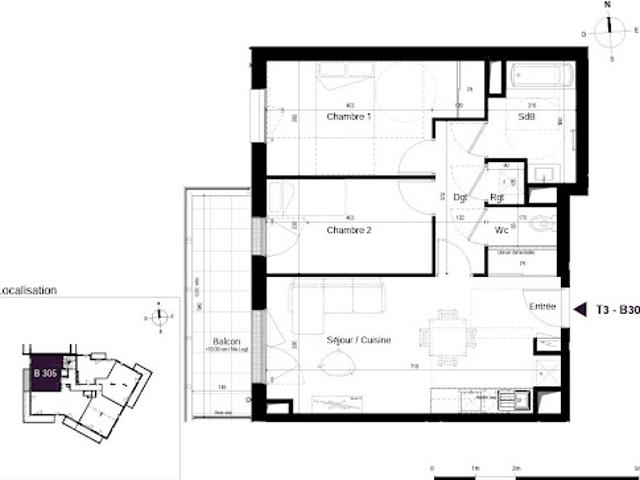 Vente Appartement 3 pièces 59.34 m2 Saint Malo
