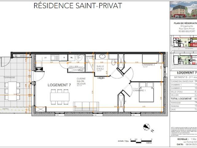 Vente Appartement 3 pièces 63.7 m2 Belfort