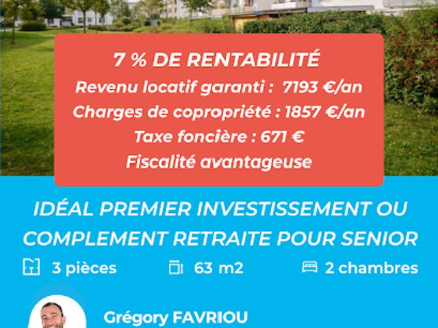Vente Appartement 3 pièces 63 m2 Nantes